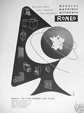 1952 advertisement roneo d'occasion  Expédié en Belgium