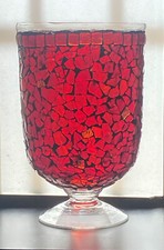 Red mosaic glass for sale  San Marcos