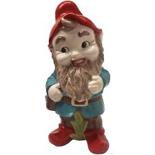 Usado, Decoração de gramado vintage gnomo de jardim meados do século cerâmica 1964 pintada à mão azul comprar usado  Enviando para Brazil