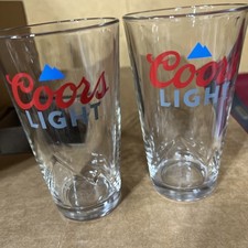 Copos de cerveja Coors Light 16 Oz pesados com Coors gravados conjunto leve de 2 novos comprar usado  Enviando para Brazil