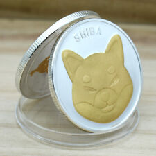 Usado, Moeda de desafio SHIBA INU criptomoeda física cão medalha ouro incrustada com moedas de prata comprar usado  Enviando para Brazil