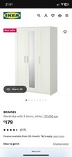 Ikea brimnes white for sale  BIGGLESWADE