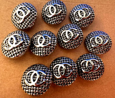 Silver chanel buttons for sale  NEWCASTLE UPON TYNE