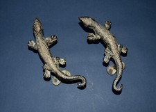 Usado, Puxadores de gaveta vintage réptil salamandra alças de lagarto gótico latão HK203 comprar usado  Enviando para Brazil