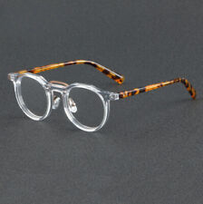 Óculos de grau redondo de acetato para homens mulheres lentes transparentes armações de óculos retrô novo, usado comprar usado  Enviando para Brazil