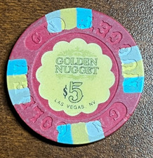 $5 Golden Nugget Hotel & Casino Poker Gaming Chip Downtown Las Vegas Nevada LV N comprar usado  Enviando para Brazil