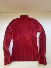 Suéter de malha Tommy Hilfiger jeans vermelho manga longa gola alta FEITO NO JAPÃO, usado comprar usado  Enviando para Brazil
