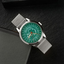 Relógio de pulso Polar 24 horas soviético automático URSS vintage mostrador verde, usado comprar usado  Enviando para Brazil