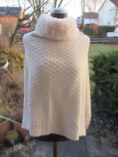 Poncho creme pelzkragen gebraucht kaufen  Bergkirchen