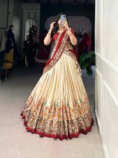 Lehenga choli soie d'occasion  Expédié en France