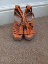 Topshop orange wedge for sale  WALLINGTON