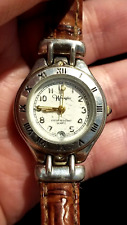 **Vintage Wrangler relógio de data com face redonda pulseira de couro marrom funcional**, usado comprar usado  Enviando para Brazil