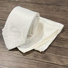 Ivory paisley tie for sale  Jericho