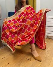 Phulkari dupatta hand for sale  LONDON