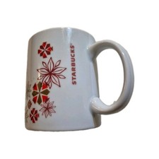 Caneca de café/chá exclusiva Starbucks Poinsétia branca/vermelha padrão floral 12 oz, usado comprar usado  Enviando para Brazil