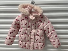 Casaco acolchoado de inverno Carters meninas com capuz tamanho 6-6x corações rosa comprar usado  Enviando para Brazil