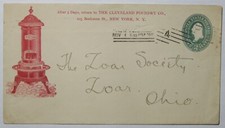Litho de fogão vermelho na capa de anúncio para The Cleveland Foundry Co. NY. Fogão Puritan 1896 comprar usado  Enviando para Brazil