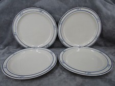 Juego de platos de cena horno de ladrillo gres flor azul escandia 10" diámetro 4 piezas segunda mano  Embacar hacia Mexico