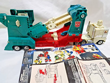 G1 Transformers Vintage Takara (ULTRA MAGNUS) CABINA Y REMOLQUE para piezas, tal cual segunda mano  Embacar hacia Mexico