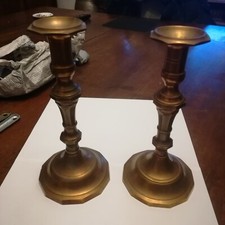 Coppia candelabri ottone usato  Sale