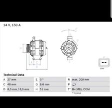 Alternator 0986048740 bosch for sale  ENNISKILLEN