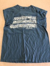Camiseta Aeropostale masculina casual algodão gráfico azul médio, usado comprar usado  Enviando para Brazil