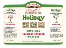 1954 ROYAL DESTILLED PRODUCTS CO, CHICAGO, ILLINOIS RÓTULO DE UÍSQUE ARMANETTIS, usado comprar usado  Enviando para Brazil