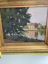 Huile panneau signée d'occasion  Ploubalay