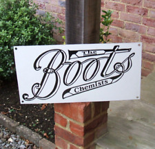 Enamel sign boots for sale  ANDOVER