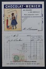 Facture 1929 chocolat d'occasion  Nantes-
