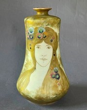 Usado, Vaso retrato raro da década de 1890 RStK ânfora austríaca art nouveau pintado à mão 5,5" comprar usado  Enviando para Brazil