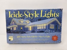 300 Mini Icicle Style Indoor Outdoor End To End Luz Transparente Super Brilhante 18’ NOVO comprar usado  Enviando para Brazil