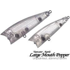 20 peças 6,5 cm 7,5 cm chocalho topwater popper modelo de isca de pesca em branco sem pintura comprar usado  Enviando para Brazil