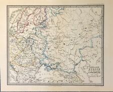 MAPA HISTÓRICO E TEXTO 1872 PARTIÇÃO FINAL DA POLÔNIA NORTE E LESTE DA EUROPA 1795 comprar usado  Enviando para Brazil