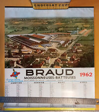 Calendrier 1962 moissonneuses d'occasion  Martigné-Ferchaud