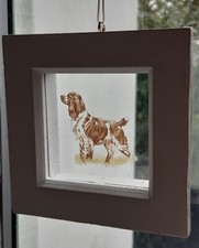 Glasmalerei springer spaniel gebraucht kaufen  Versand nach Germany