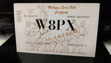 Cartão postal amador rádio amador QSL W8PX quadrinhos Lovell Cook 1965 Gobles Michigan comprar usado  Enviando para Brazil