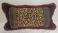 Travesseiro de destaque com babado vermelho marquesa estampa de leopardo comprar usado  Enviando para Brazil