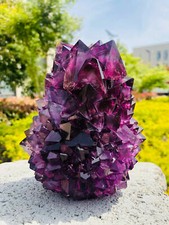 Usado, Cristais octaédricos de alumínio potássio roxo decoração para casa, cristal deslumbrante comprar usado  Enviando para Brazil