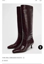 Zara burgundy embossed for sale  Fontana