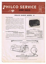 Usado, Rádio antigo Philco Home Radio Service modelo 81 comprar usado  Enviando para Brazil