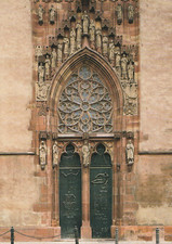 Portal północny (1350) Katedra św. Bartłomieja, Frankfurt nieczynna pocztówka A0006, używany na sprzedaż  Wysyłka do Poland
