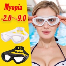 Gafas de natación impermeables para dioptrías miopía de 0 -2 a -9 transparentes anti-UV antiniebla segunda mano  Embacar hacia Mexico