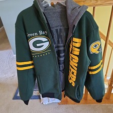 Jaqueta Green Bay Packers REVERSÍVEL totalmente forrada NFL tamanho PEQUENO masculina. comprar usado  Enviando para Brazil