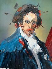Retrato abstrato Beethoven compositor de música clássica arte de parede pintura original comprar usado  Enviando para Brazil