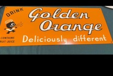 Usado, Placa de lata australiana publicidade barra de leite refrigerantes laranja dourada original comprar usado  Enviando para Brazil