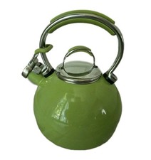 Chaleira KitchenAid verde assobio cabo de aço inoxidável esmalte 2 quartos comprar usado  Enviando para Brazil