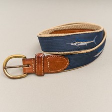 Usado, Cinto Barrons Hunter masculino 34 lona azul padrão marlin fivela de latão comprar usado Usado, Cinto Barrons Hunter masculino 34 lona azul padrão marlin fivela de latão comprar usado  Enviando para Brazil