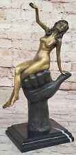 Fatto a Mano Bronzo Scultura Di Juno Art Deco Marmo Decorativa Statua comprar usado  Enviando para Brazil