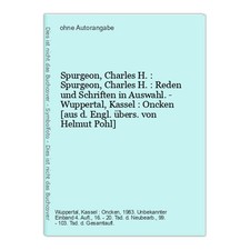 Spurgeon charles spurgeon gebraucht kaufen  Oberthal